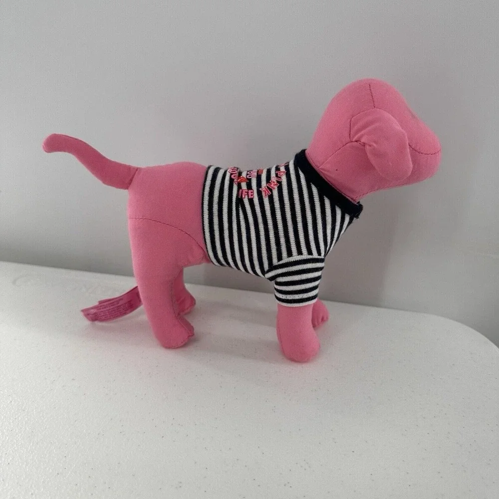 Victorias Secret Pink Dog Plush Striped Anchor Shirt Nautical‎ Hoodie Good Life